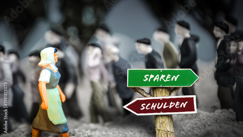 Signposts the direct way to savings versus debt