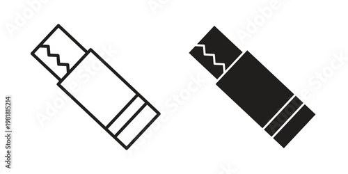 Chew gum icon and symbol. Vector icon editable set