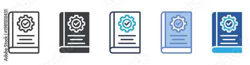 Guidelines icon set multiple style collection