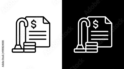 Retirement Plan White Icon Set Design