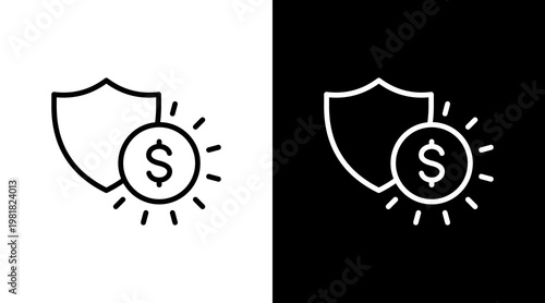 Trust Fund White Icon Set Design