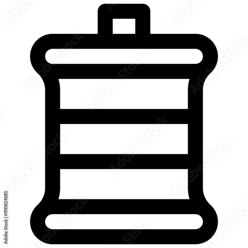 Fossil fuels. Editable stroke vector icon.