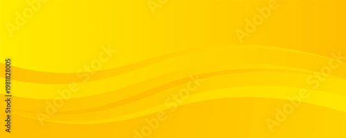 Yellow Background Waving Futuristic Abstract, Modern Design Concept of Overlapping Orange Gradation Yellow Wave