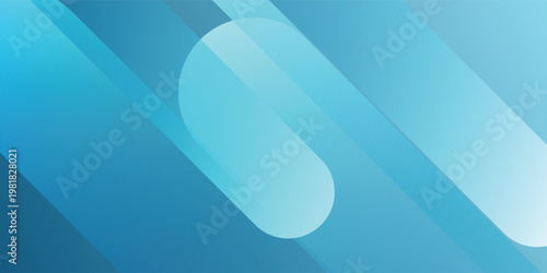 Cuadro en lienzo Abstract Blue Background With Rounded Diagonal Shapes and Soft Gradient Design f