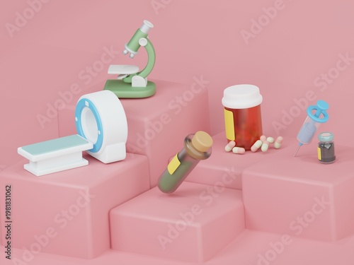 Medical Equipment 3D Icon Set Preview – Healthcare Tools Illustration