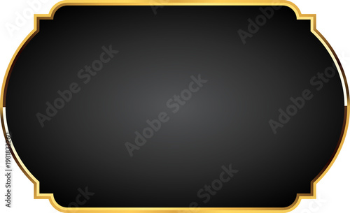 Black and Gold Luxury Frame Text Box Illustration