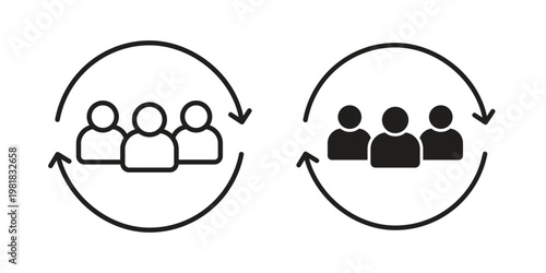 Customer retention icon and symbol. Vector icon editable set