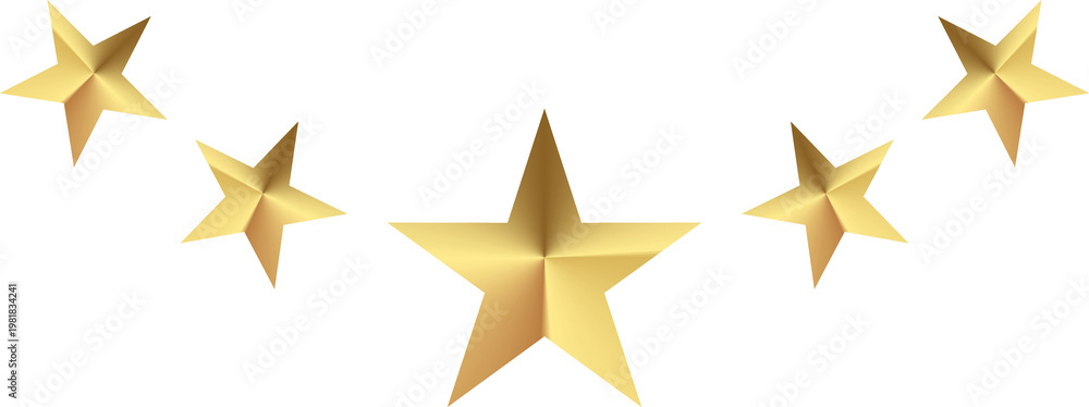Obraz premium Gold Luxury Five Star Illustration