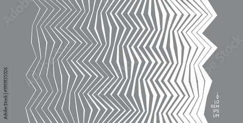 A parametric pattern with curves creating an angular design. Lines create dynamic movement. Abstract geometric background. Illustration for brochure, poster, cover, card, presentation, flyer or banner