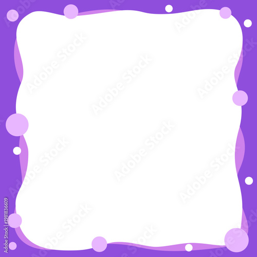 流体シェイプのフレーム　パープル