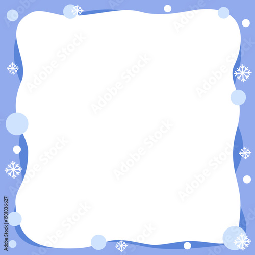 流体シェイプのフレーム　冬