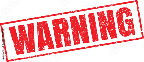 Red Warning Stamp Graphic
