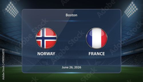 Norway vs France Soccer Match Scoreboard