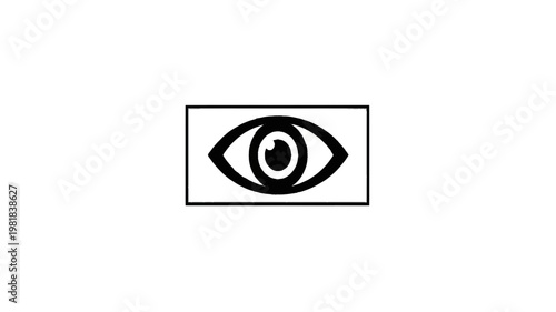 Eye Silhouette Icon Style Isolated on White Background