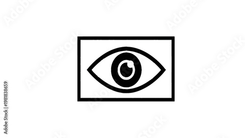 Eye Silhouette Icon Style Isolated on White Background