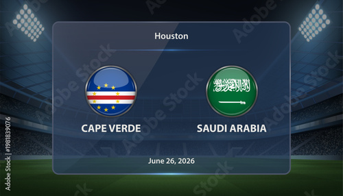 Cape Verde vs Saudi Arabia Soccer Match Scoreboard