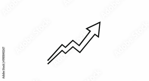 Simple line graph showing upward trend with a jagged line
