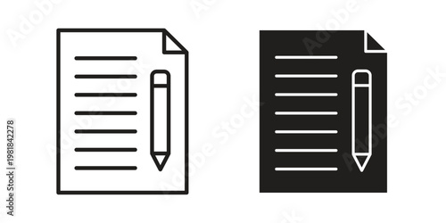 Declarations icon and symbol. Vector icon editable set