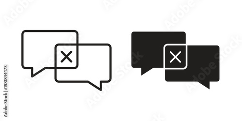 Disagreement icon and symbol. Vector icon editable set