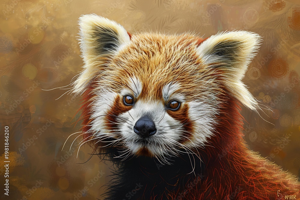 Obraz premium close up of red panda or shining cat