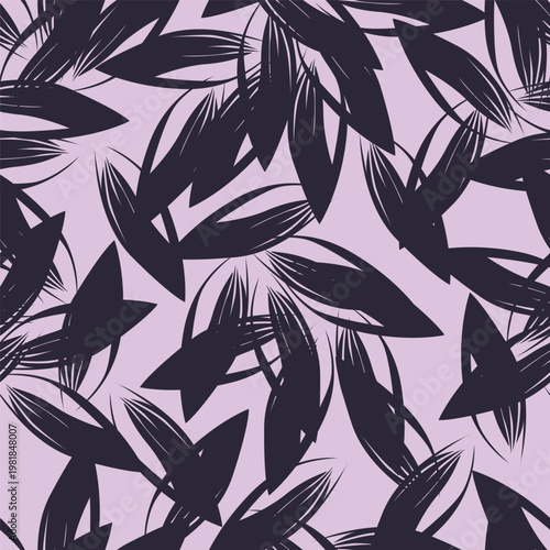 seamless background with leaves