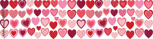 Romantic Heart Pattern Background Design Elements