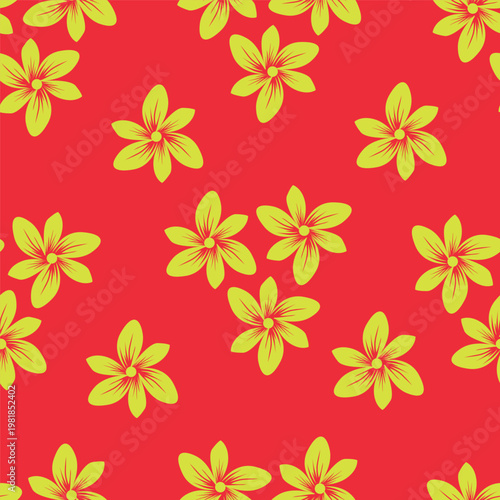 Cute seamless pattern with decorative flowers and leaves can be used for wallpapers, surface textures, textile,linen, kids cloth, pattern fills, page backgrounds and more designs