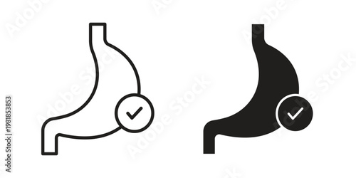 Good digestion icon and symbol. Vector icon editable set