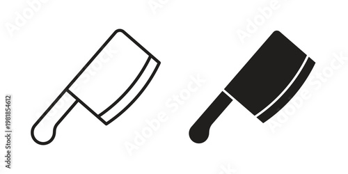 Hatchet icon and symbol. Vector icon editable set