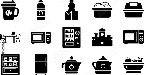 Kitchen and Office Breakroom Icon Set