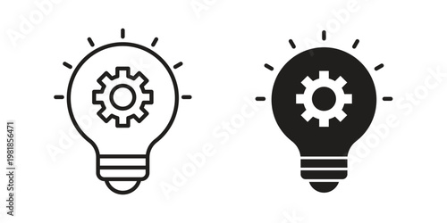 Innovation icon and symbol. Vector icon editable set