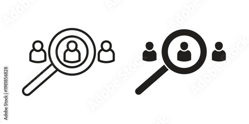 job vacancy icon and symbol. Vector icon editable set