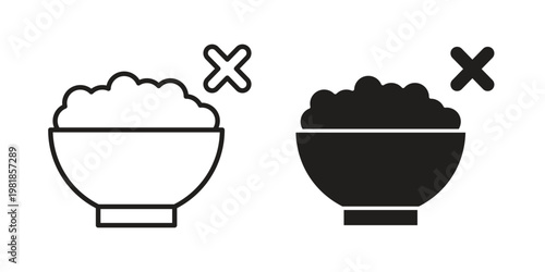 Lack of appsetite icon and symbol. Vector icon editable set