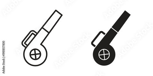 Leaf blower icon and symbol. Vector icon editable set