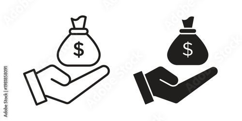 loan icon and symbol. Vector icon editable set