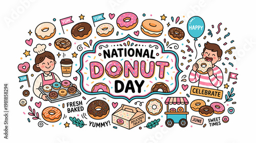 National Donut Day Celebration with Sweets and Treats