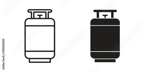 LPG icon and symbol. Vector icon editable set