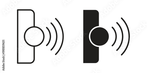 Motion sensor icon and symbol. Vector icon editable set