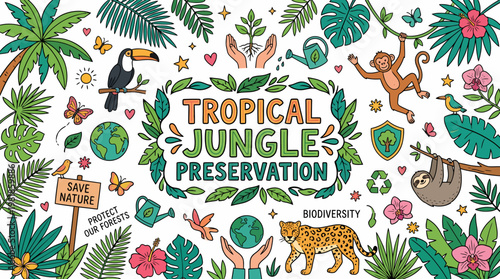 Tropical Jungle Preservation: Animals, Plants, Biodiversity