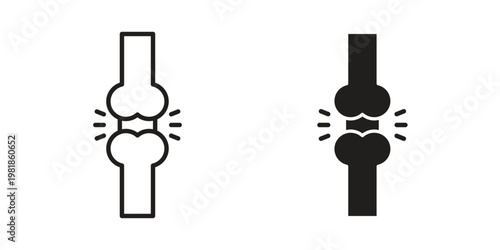 Osteoporosis icon and symbol. Vector icon editable set