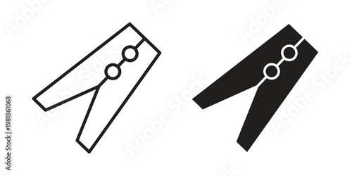 Peg icon and symbol. Vector icon editable set