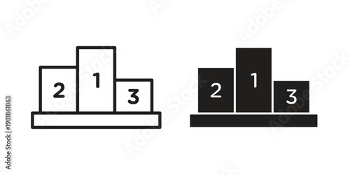 Podium icon and symbol. Vector icon editable set
