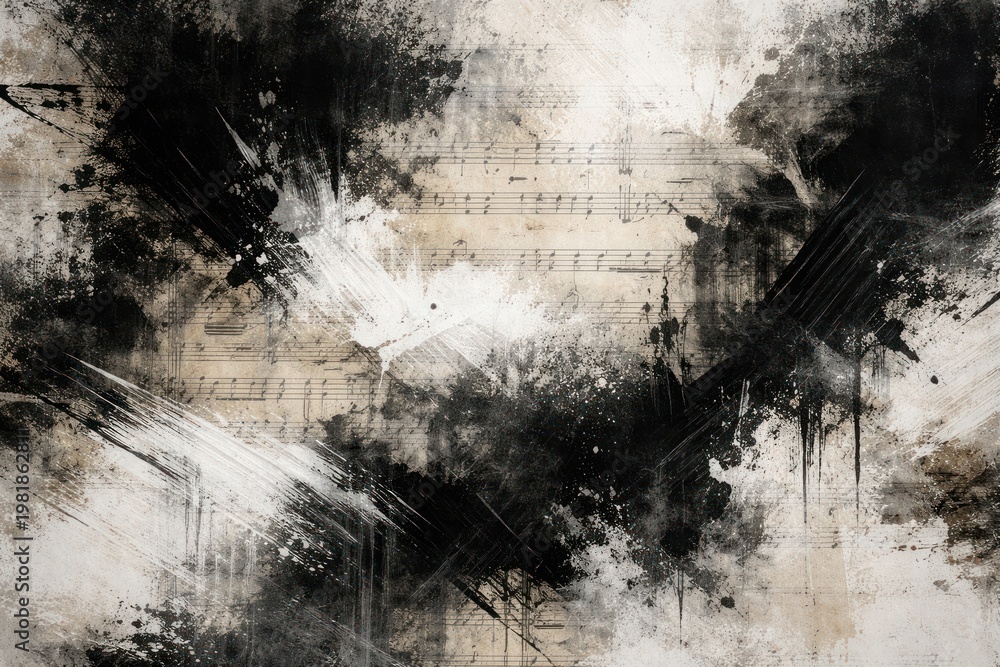 Fototapeta premium Abstract musical grunge texture