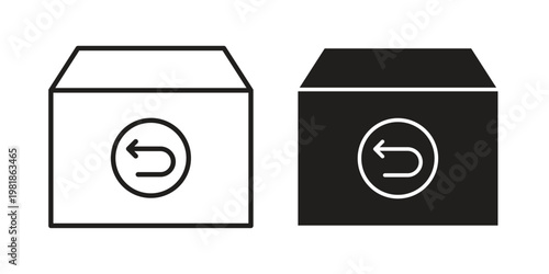 Return purchase icon and symbol. Vector icon editable set