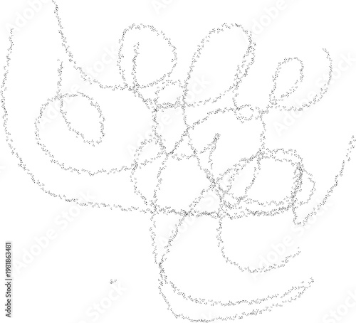 bright vector illustration of sparkling glittery particles lines design. black colour	