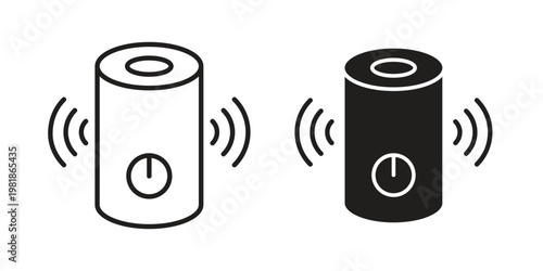 Smart speaker icon and symbol. Vector icon editable set
