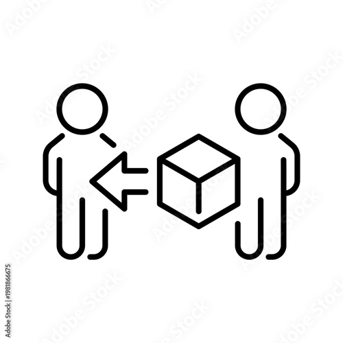 3d printing icon. Industry and additive manufacturing line symbol. Black and white.