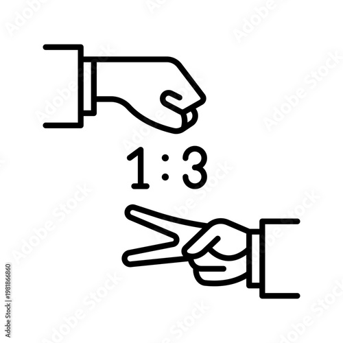 Tableau sur toile Odds ratio icon