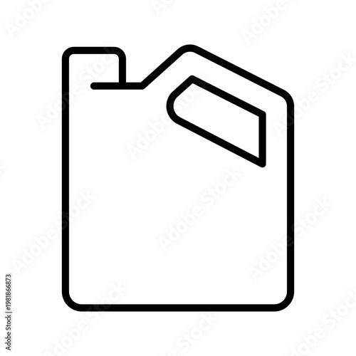 Oil canister icon. Industry and auto maintenance line symbol. Black and white.