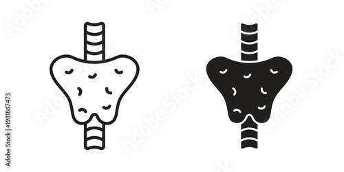 Thyroid icon and symbol. Vector icon editable set